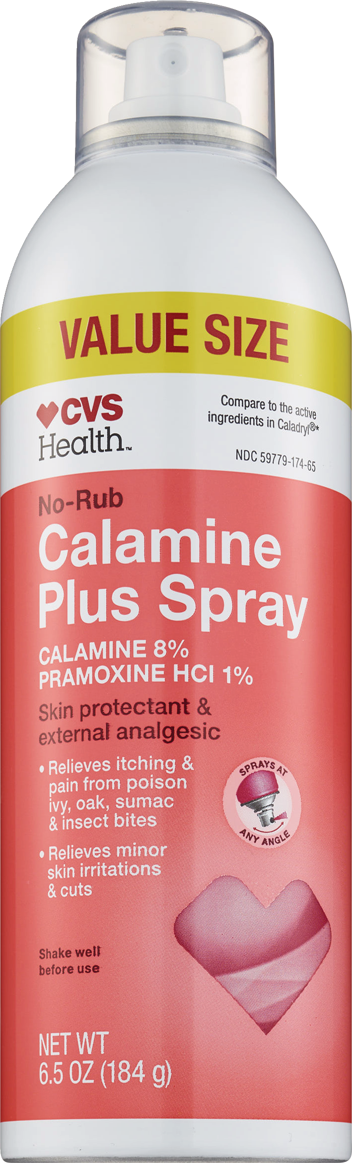 CVS Health No-Rub Calamine Plus Spray, 6.5 Oz