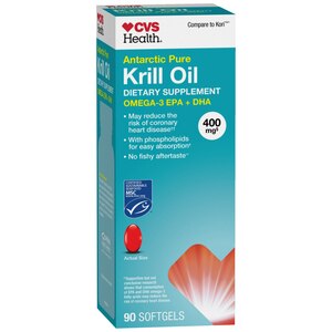 CVS Health Pure Antarctic Krill Oil, 400mg, 90 CT