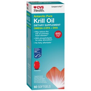 CVS Health Pure Antarctic Krill Oil, 600mg, 60 CT