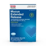 CVS Health Mucus 12HR Extended Release and Chest Congestion Expectorant Relief, 20 CT, thumbnail image 1 of 6