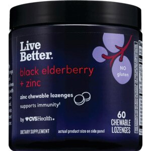 Live Better Elderberry and Zinc Lozenge, 60 CT