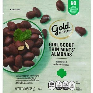 Gold Emblem Girl Scouts Thin Mints Almonds, 4 OZ