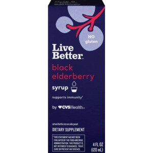  Liver Better Black Elderberry Syrup, 4 OZ 