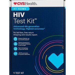 CVS Health At-Home HIV Test, 4th Generation Technology, All Lab Fees included