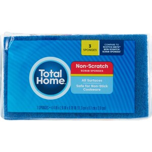Total Home Non-Scratch Scrub Sponges, 3 Ct , CVS
