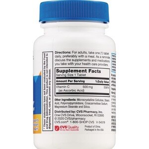 amount of iron in cvs health vitamin c tablet