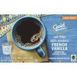 Gold Emblem Fair Trade Premium Ground Coffee Single-Serve Cups, French Vanilla, 12 ct, 3.99 oz, thumbnail image 1 of 5