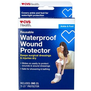 CVS Health Reusable Waterproof Wound Protector, Ankle & Foot, 1 CT