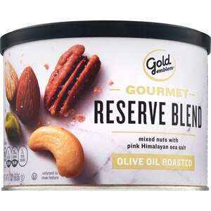 Gold Emblem Gourmet Reserve Blend Mixed Nuts with Pink Himalayan Sea Salt, Olive Oil Roasted, 8 OZ