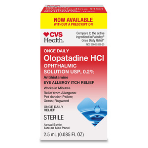 CVS Health Olopatadine HCl Eye Allergy Relief, Ophthalmic Solution USP, 0.2%, 2.5mL