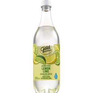 Gold Emblem Unsweetened Sparkling Water, Lemon Lime, 33.8 oz