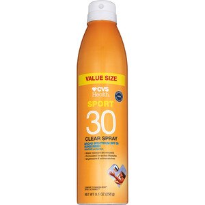 CVS Health Sport Clear Sunscreen Spray Value Size, 9.1 OZ