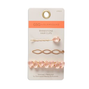 GSQ by GLAMSQUAD Pink Stone Bobby Pin and Barrette, 3CT
