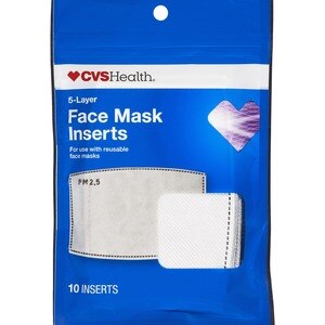 CVS Health 5-Layer Cloth Face Mask Filter for Reusable Face Masks, 10 CT