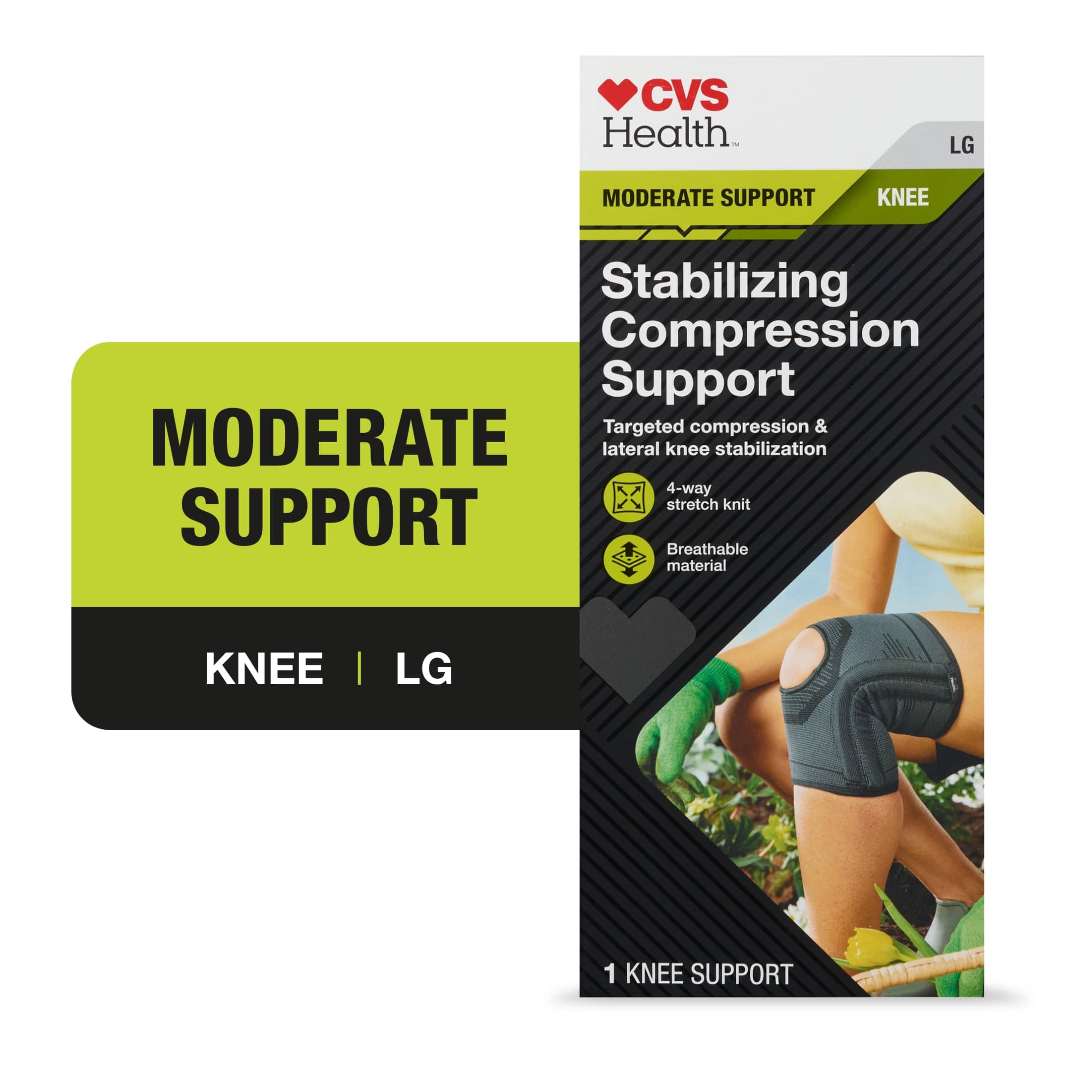 CVS Health Stabilizing Compression Knee Support, Large
