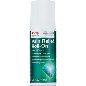 CVS Health Pain Relief Roll-On, Menthol 4%, 2.5 OZ