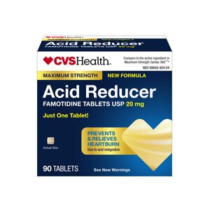CVS Health Maximum Strength Acid Reducer Tablets, 90 Ct