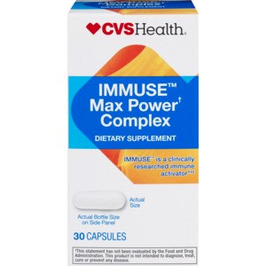 CVS Health IMMUSE Max Power Complex Capsules, 30 Ct