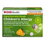 CVS Health Children's 24HR Allergy Cetirizine HCl Orally Disintegrating Tablets, Orange, 24 CT, thumbnail image 1 of 4