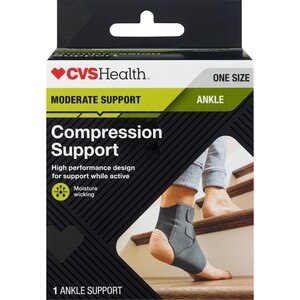 CVS Health Adjustable Compression Ankle Support, One Size