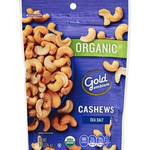 Gold Emblem Organic Sea Salt Cashews, 8 OZ