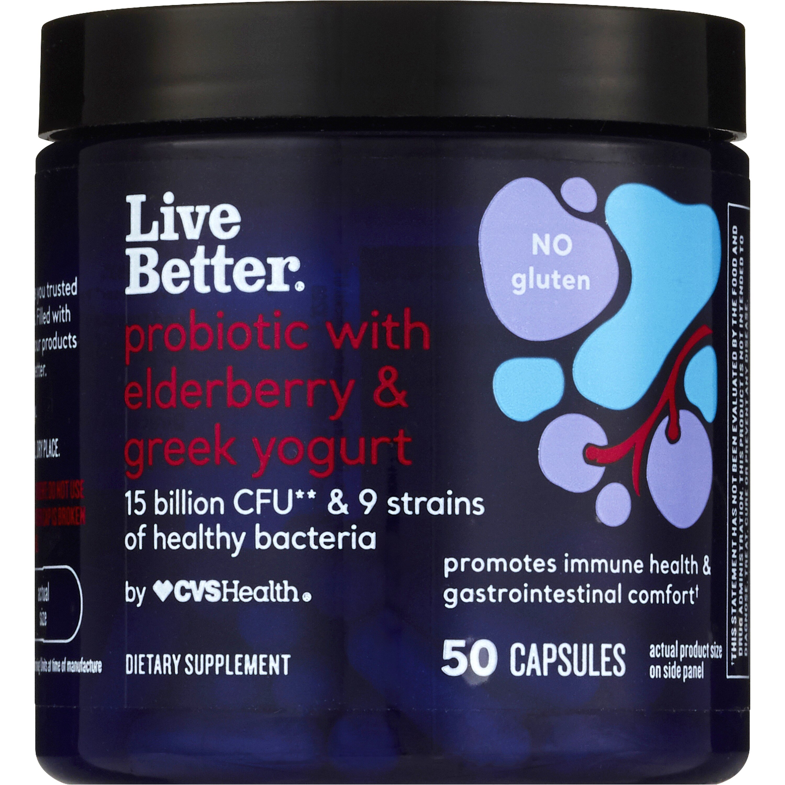 Live Better Probiotic With Elderberry And Greek Yogurt, 50 Ct , CVS