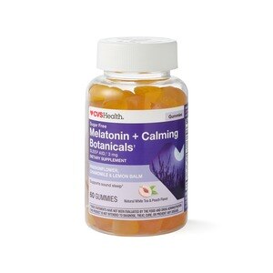 CVS Health Sugar Free Melatonin + Calming Botanicals Gummies, 3 mg, Natural White Tea & Peach, 60 CT