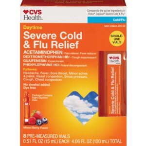CVS Health Daytime Severe Cold & Flu Relief 8pk, 0.51 OZ