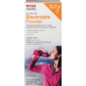 CVS Health Electrolyte Powder Sticks, 8 CT