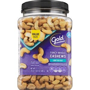 Gold Emblem Fancy Whole Cashews With Light Sea Salt, 24 Oz , CVS