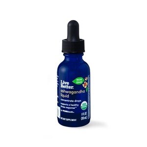 Live Better Ashwagandha Liquid, Concentrate Drops, 3 OZ