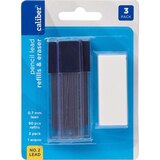Caliber No. 2 Pencil Lead Refills & Eraser, 3 ct, thumbnail image 1 of 2