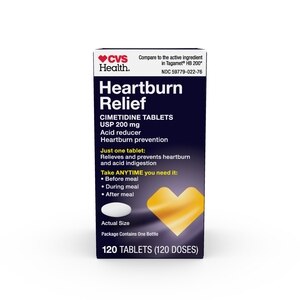 CVS Health Heartburn Relief Tablets, 120 Ct