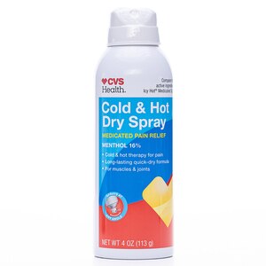 CVS Health Cold & Hot Dry Spray Medicated Pain Relief, Menthol 16%, 4 OZ