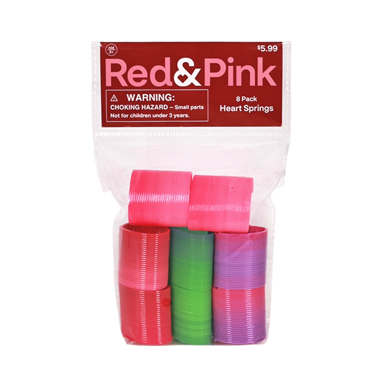 Red & Pink Heart Springs, 8pk - 8 Ct , CVS