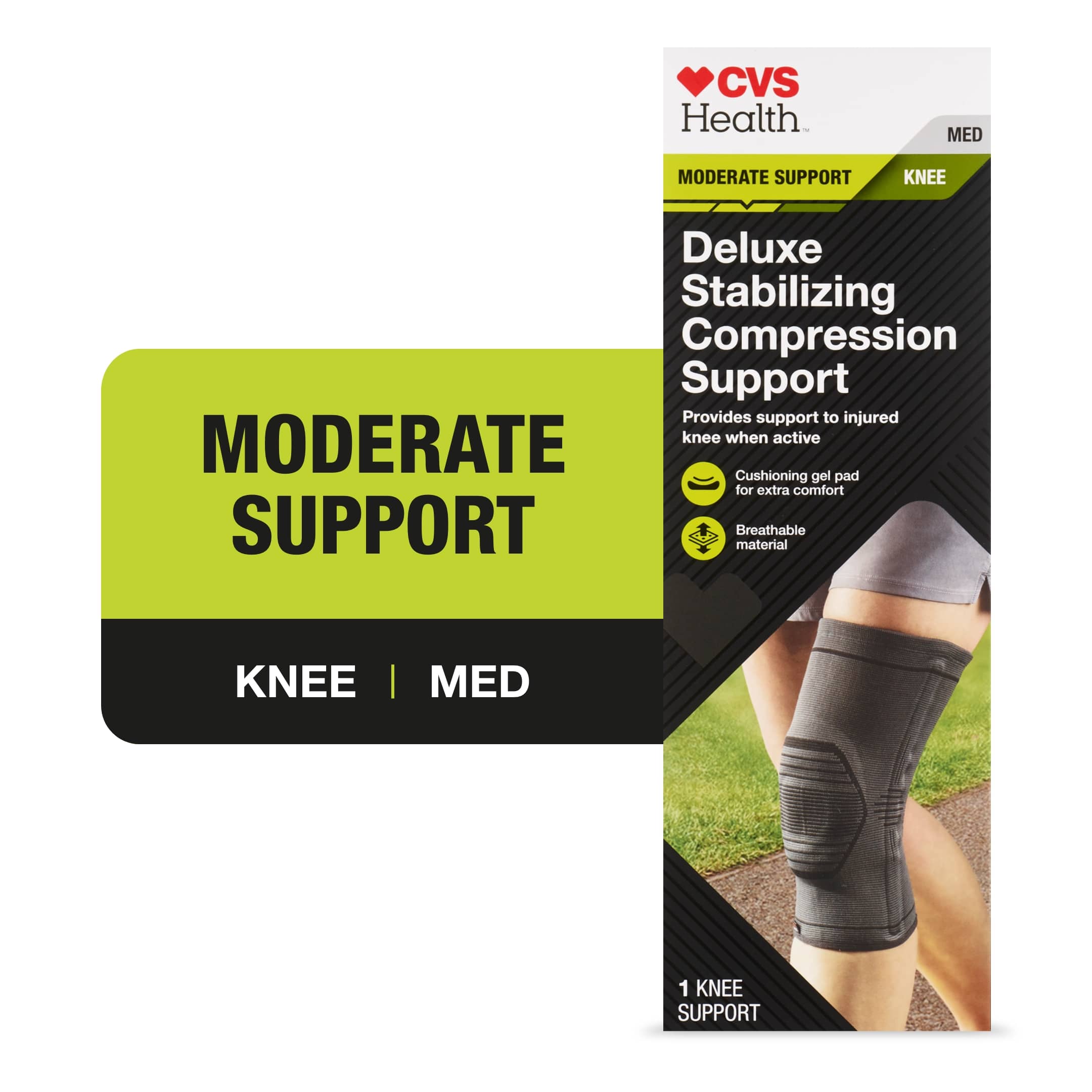 CVS Health Knee Deluxe Stabilizing Compression Support, Large