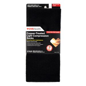 CVS Health Copper-Treated Light Compression Socks, Over-the-Calf Length