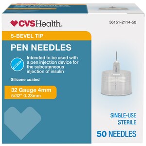 CVS Health Pen Needle, 50 CT, 32G 4mm - CVS Pharmacy
