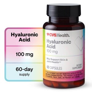 CVS Health Hyaluronic Acid 100mg Capsules, 60 CT