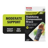CVS Health Stabilizing Compression Right Wrist Brace, thumbnail image 1 of 10