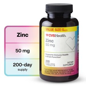 CVS Health Zinc 50mg Tablets, 200 CT