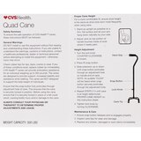 CVS Health Quad Cane Small Base with Foam Grip, thumbnail image 3 of 4