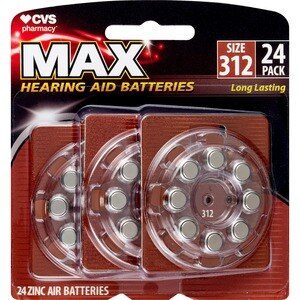 CVS Health Hearing Aid Batteries Size 312, 24 Ct