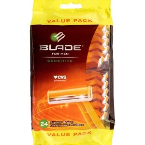 Blade Men's 1-Blade Sensitive Disposable Razors, 24 Ct , CVS