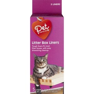 Pet Central Litter Box Liners, 5 Ct , CVS