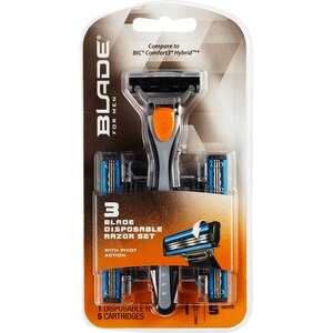 Blade Men's 3-Blade Disposable Razor Set + 5 Razor Blade Refills - 5 Ct , CVS