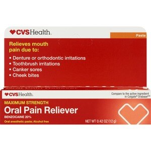 CVS Health - Anestésico y analgésico bucal en pasta, máxima potencia