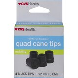 CVS Health Small Base Quad Cane Tips, 1/2", thumbnail image 2 of 6
