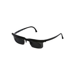 Adlens Sundials Instantly Adjustable Eyewear Sunglass 1 in. x 2 in., Black Frame