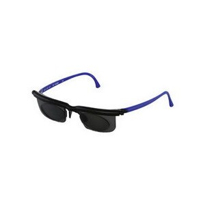 Adlens Sundials Instantly Adjustable Eyewear Sunglass 1 in. x 2 in., Black & Blue Frame